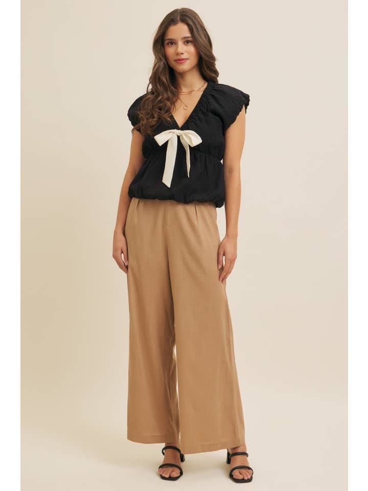 in february - Wholesale Pants - Women's - MINIMALIST MUSE DRAPEY WIDE-LEG LINEN TROUSERS15
