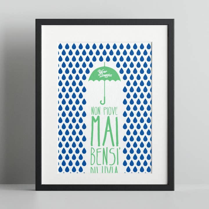 Ram med passepartout Piove för wholesale av Mary Cotton Couture