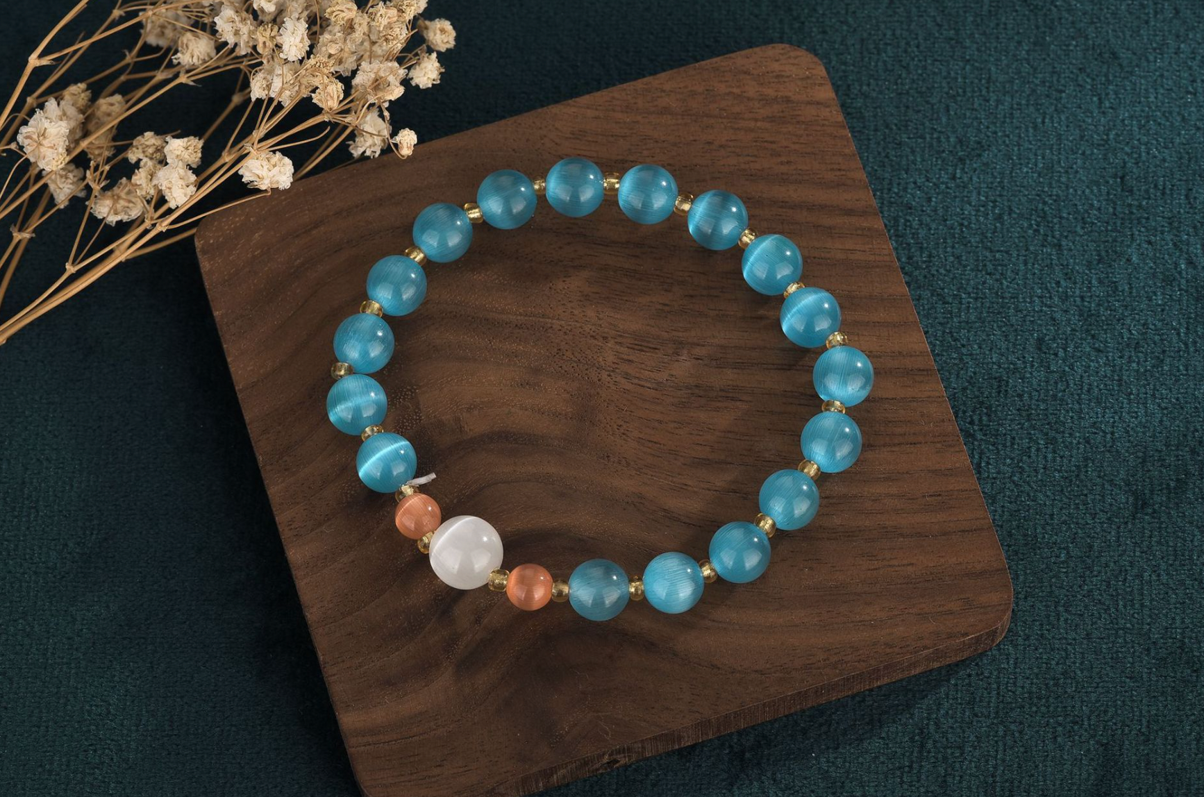 Bright MacMing - Wholesale Beaded Bracelet - Chinese Style Blue Crystal Bracelet2