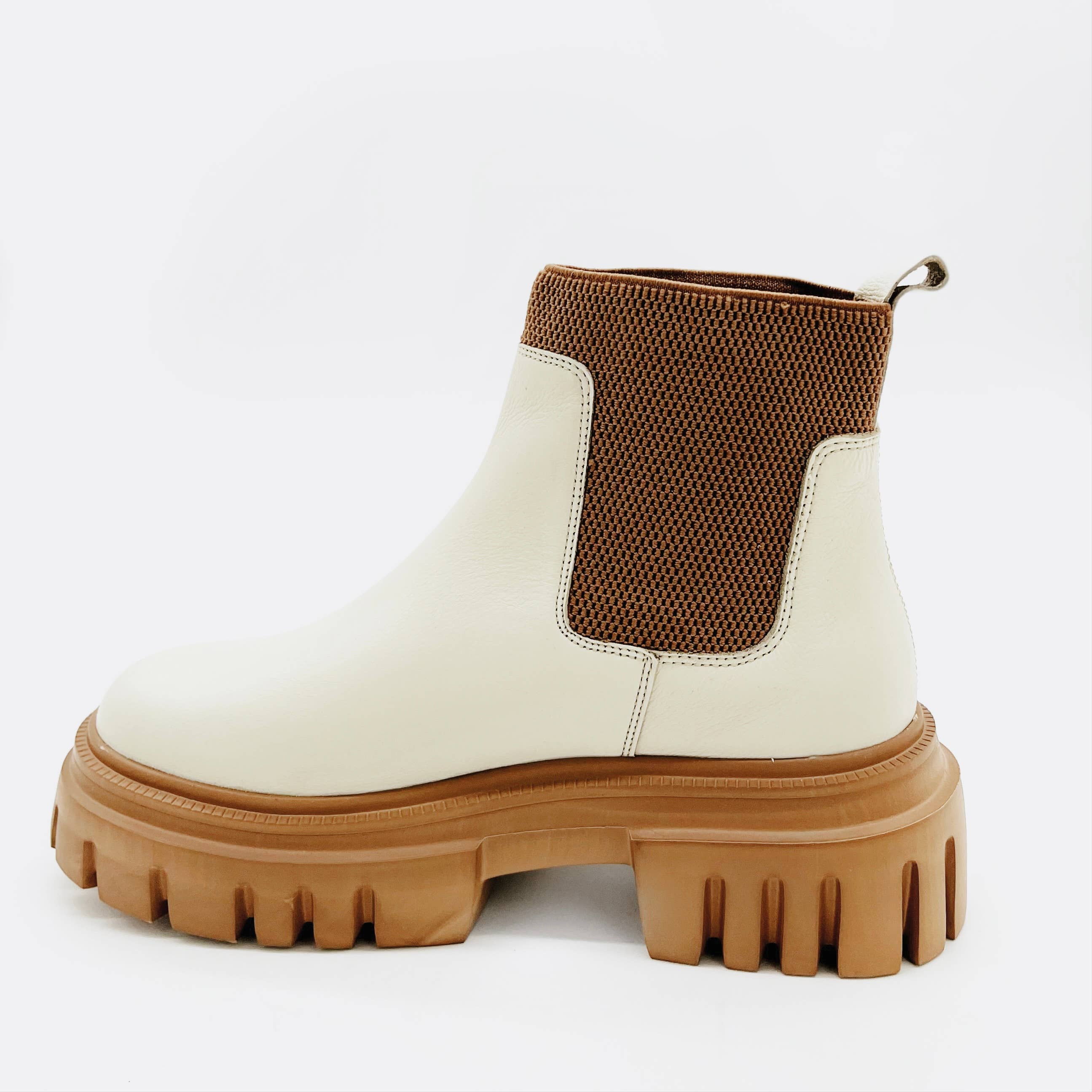 Agora platform chelsea boots ivory leather women's shoes for wholesale on Faire5