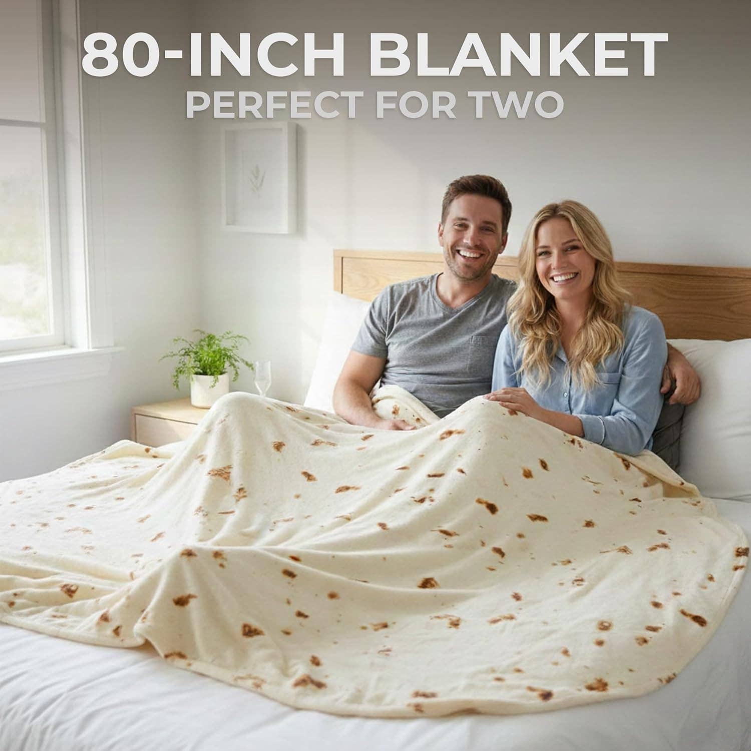 Zulay Kitchen - Wholesale Throw Blanket - Burrito Blanket Flour Tortilla Design14