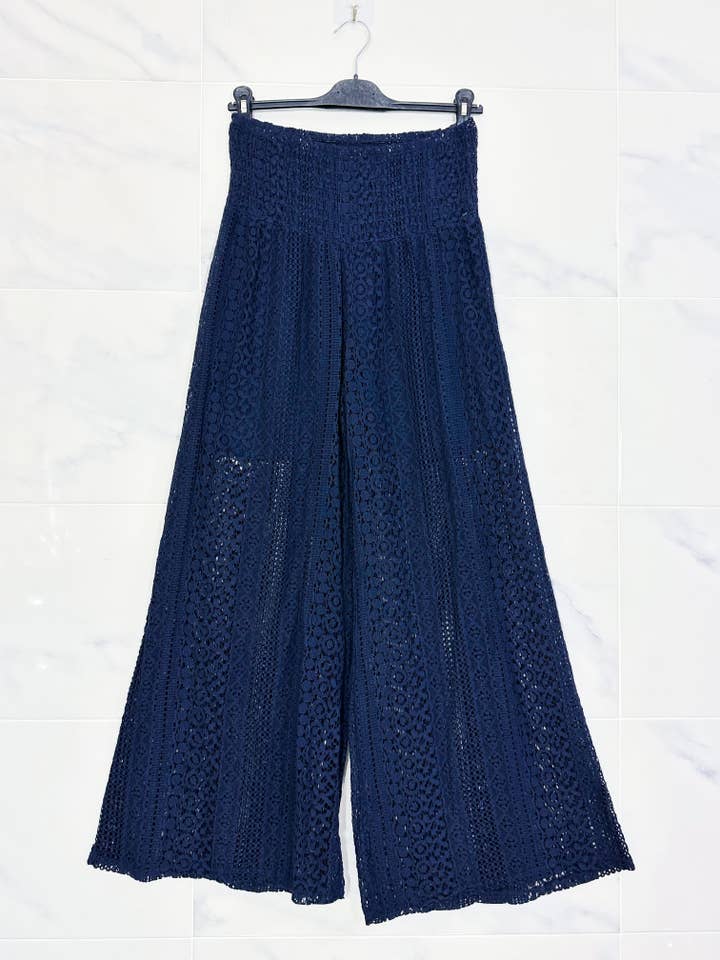 ZAFA PARIS - Wholesale Pants - Women's - 17F22P68-High Waisted Lace Pants
