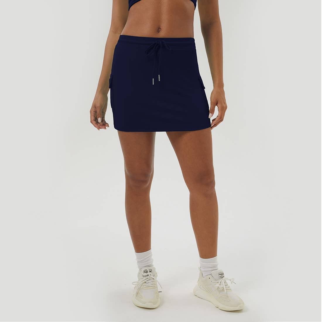 Sodalemon - Wholesale Athletic Skirt - Women's - Women Side Pockets Outdoor Fitness Drawstring Tennis Skirt6
