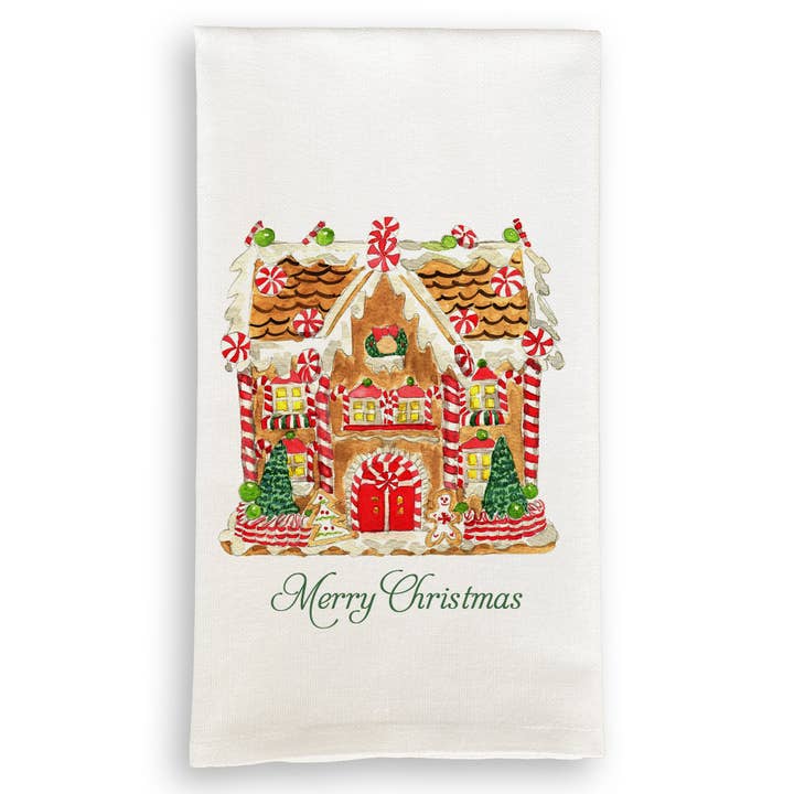 Gingerbread House met Vrolijk Kerstfeest voor wholesale door French Graffiti