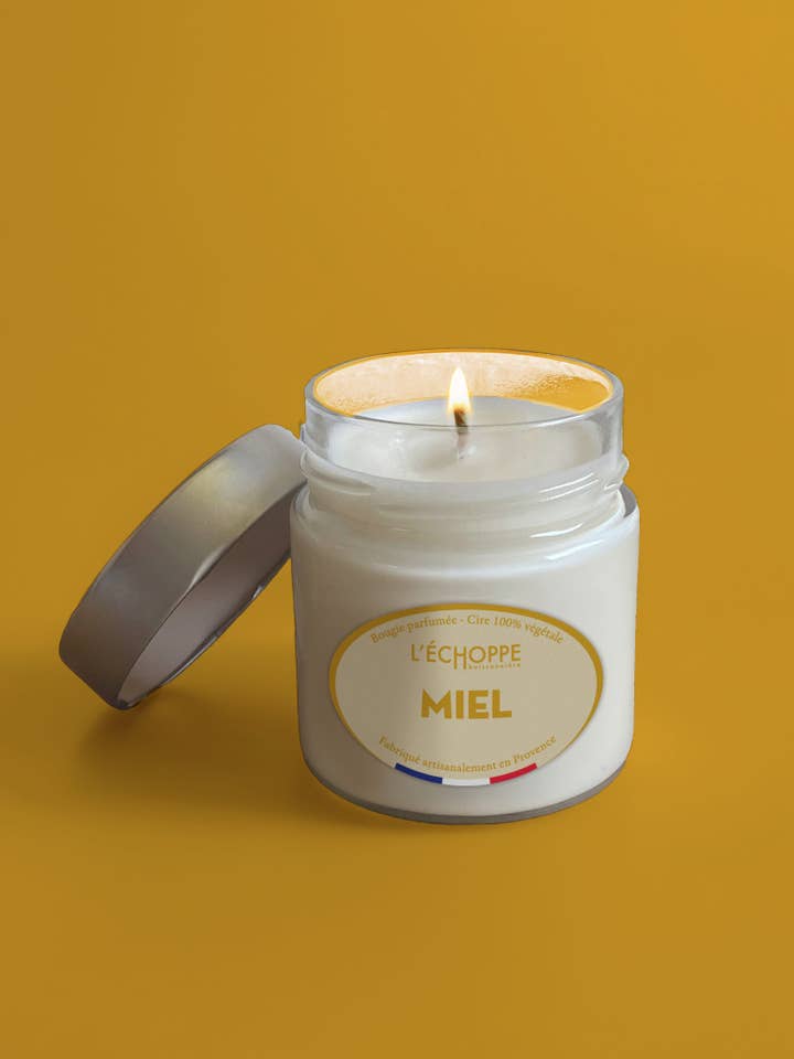 Honey - Scented Candle 180g for wholesale by L'Échoppe Buissonnière
