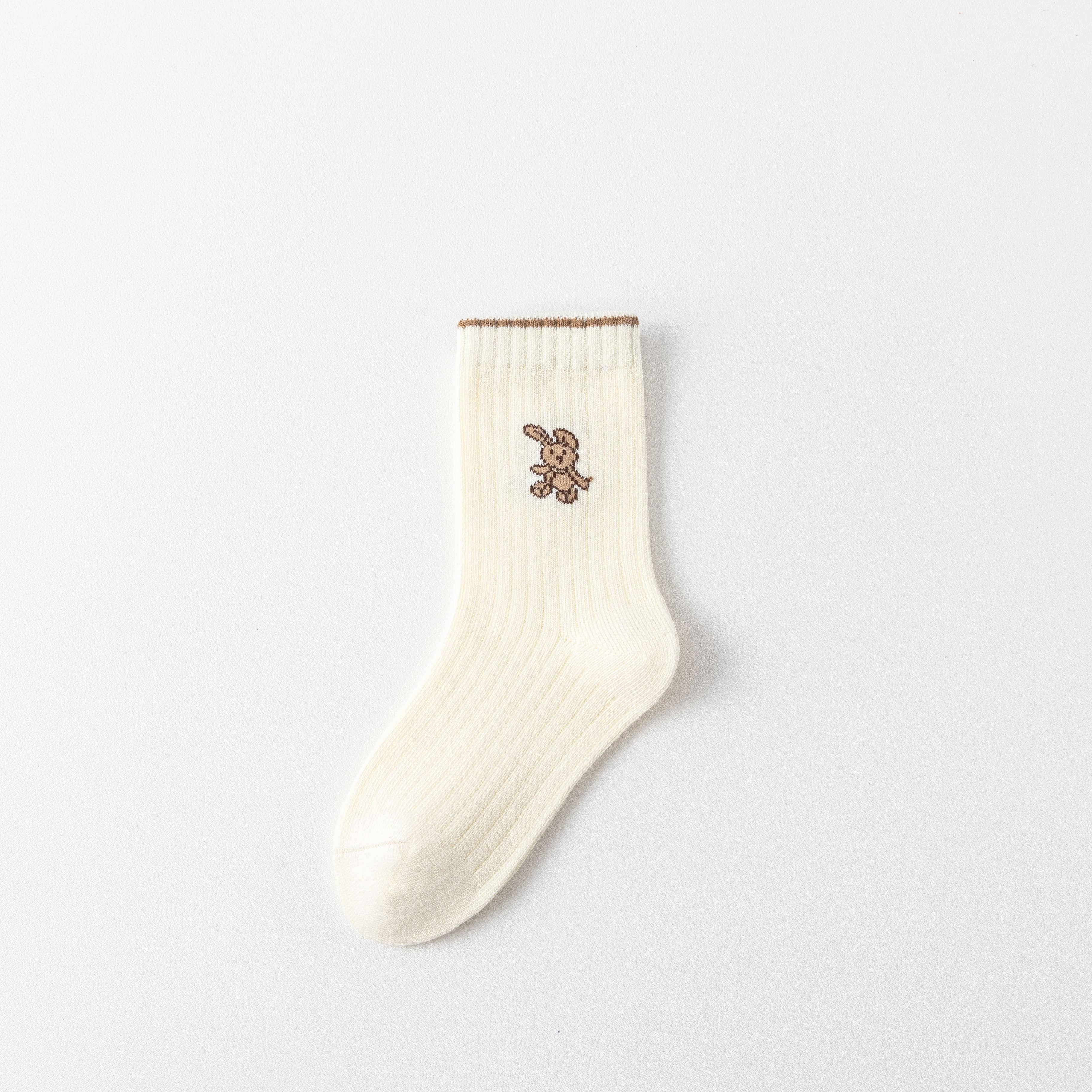 multicoloured Set of 5 Rabbit Socks I Baby and Child for wholesale on Faire5