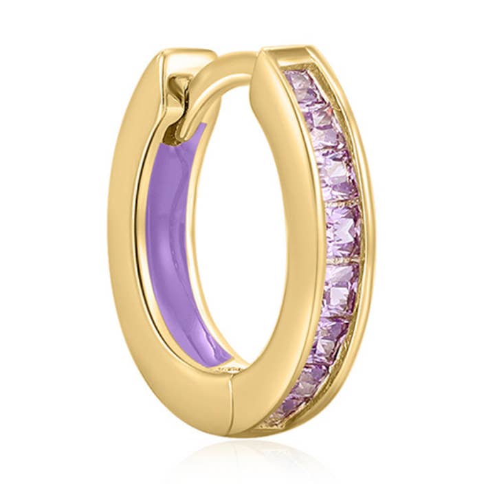 ANNEAU HOLI LILAS, BOUCLE D'OREILLE, OR JAUNE pour la vente par EarCandy Jewelry