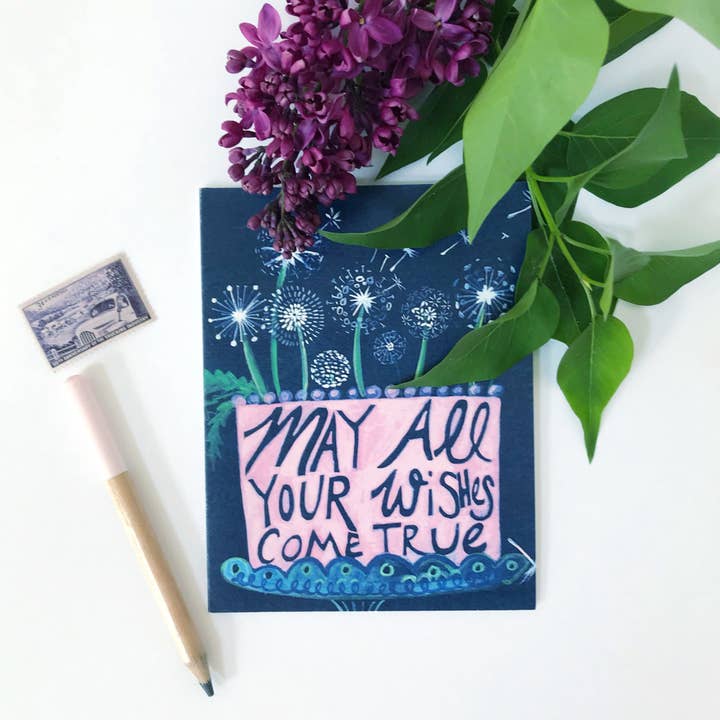 Tiny and Snail - Wholesale Birthday Card - Dandelion Birthday1