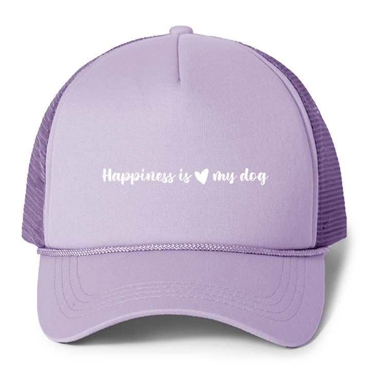 Happiness is My Dog Trucker Hat for wholesale by Pippa & Ky