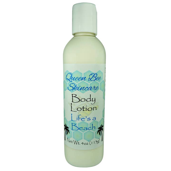 Lotion pour le corps Life's a Beach 4 oz pour la vente par Queen Bee Skincare, LLC