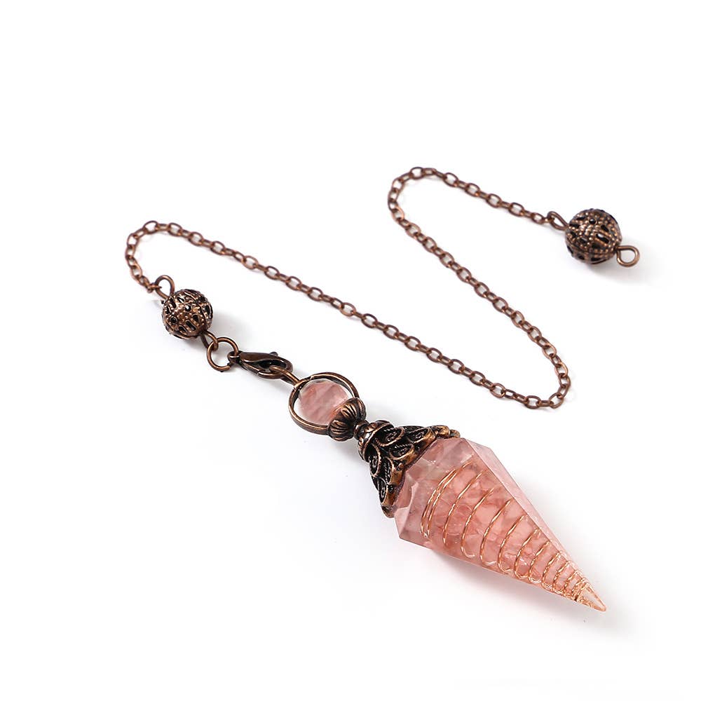 Gemcohub - Wholesale Spiritual Stone/Crystal - Hexagonal Pyramid Crystal Stone Pendulum13