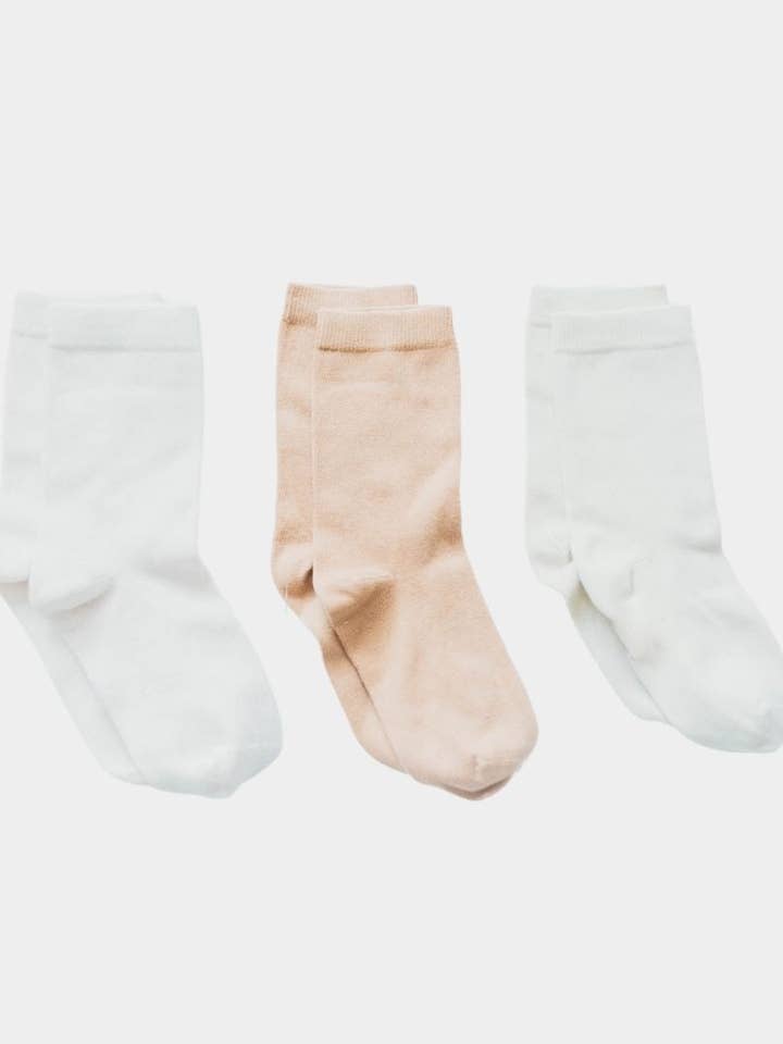 Q for Quinn - Wholesale Socks - Kids - Pure (No Dye) Kids' Socks (3 pairs) – 98% Organic Cotton6