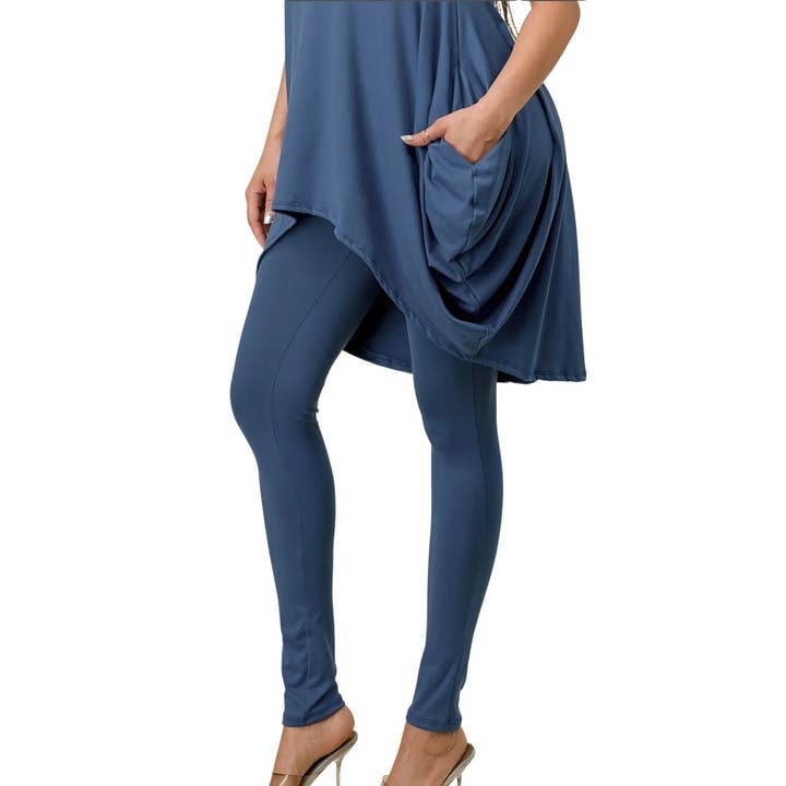 To Star - Wholesale Lounge Set - Women's - 2PC Oversized Tee and Long Leggings Set w Pockets 3