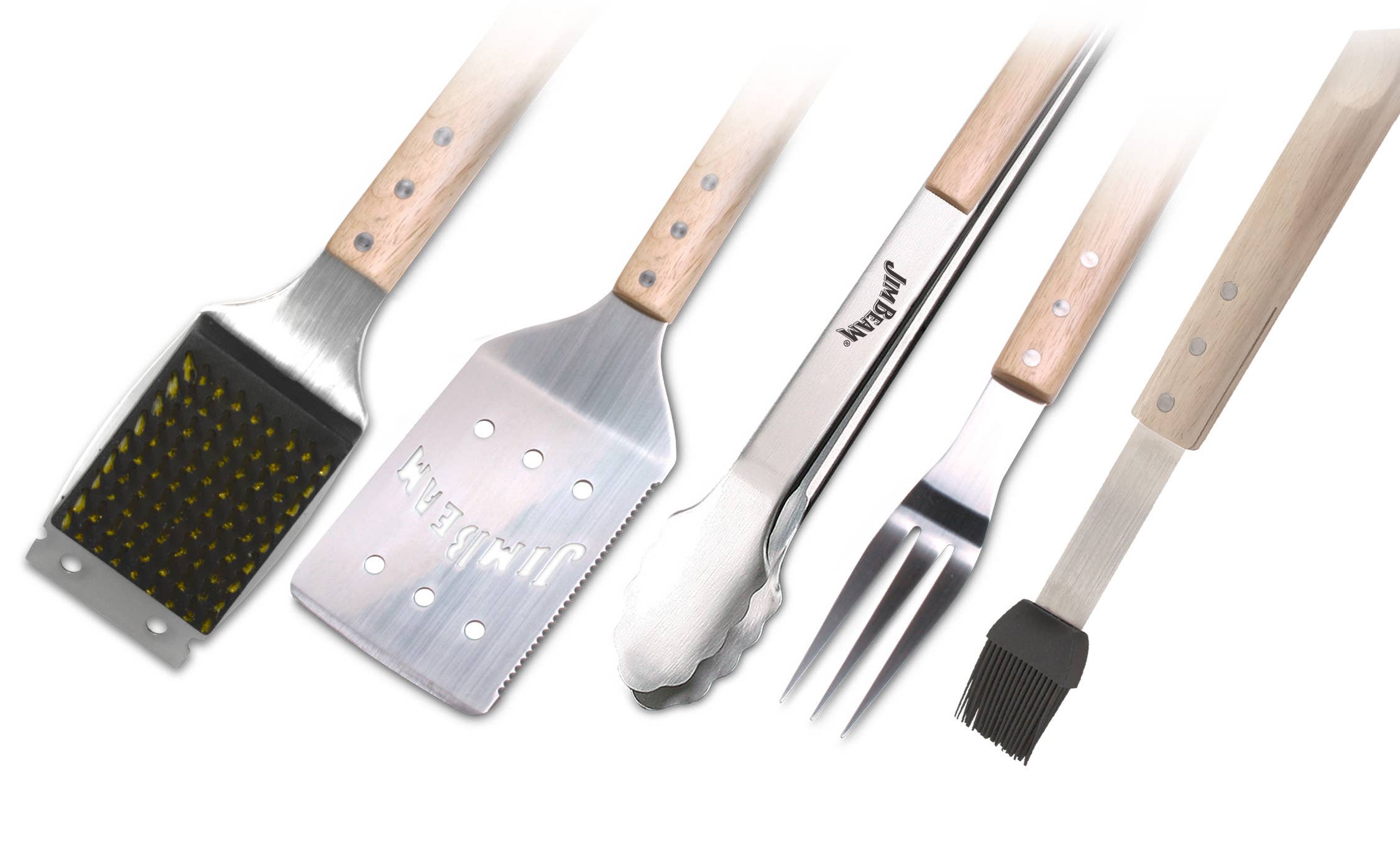 Style Asia - Wholesale Outdoor Grill Tools - Jim Beam 5-Piece Stainless Steel Barbecue and Grilling Tools3