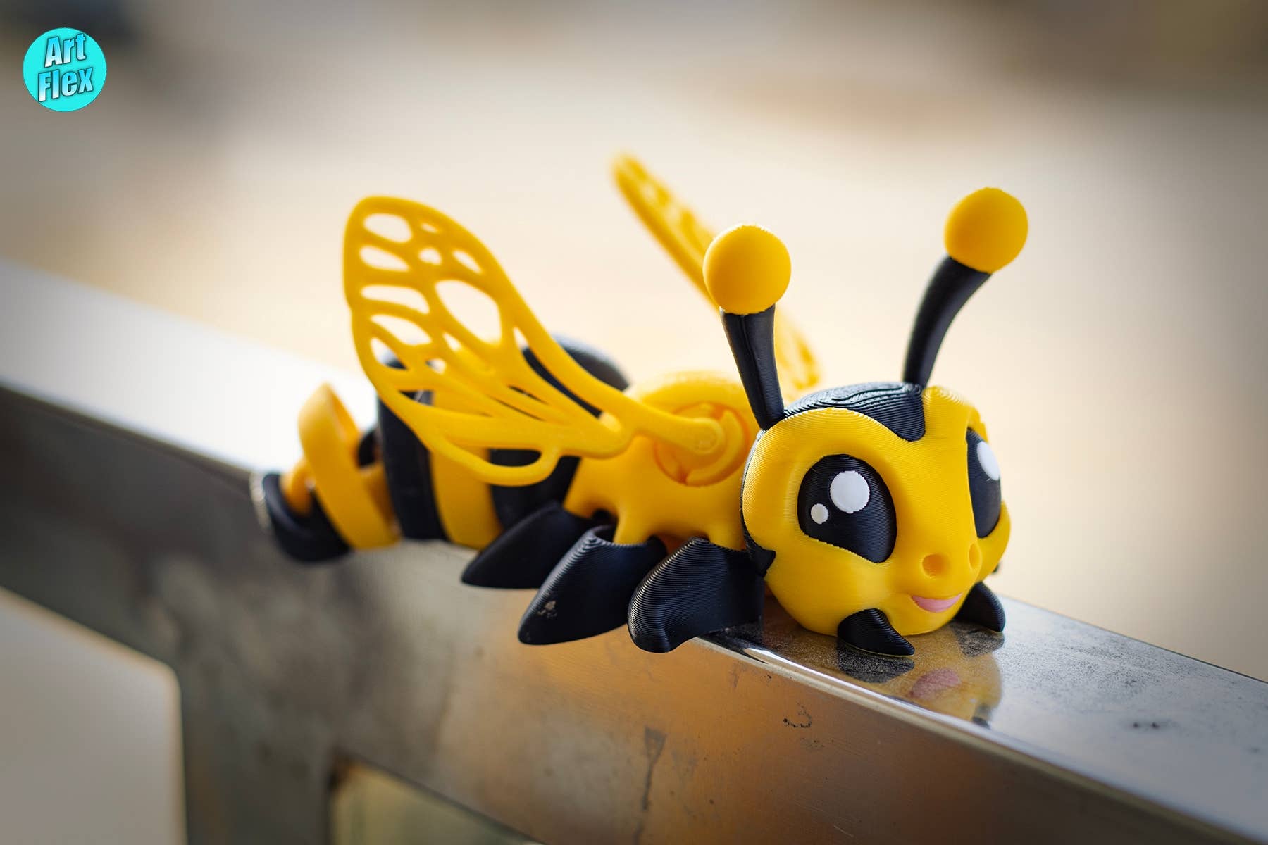 Great American Designs – Engroshandel Fidget - Børn – Bee og Queen Bee 3D-trykt artikuleret Fidget-legetøj3