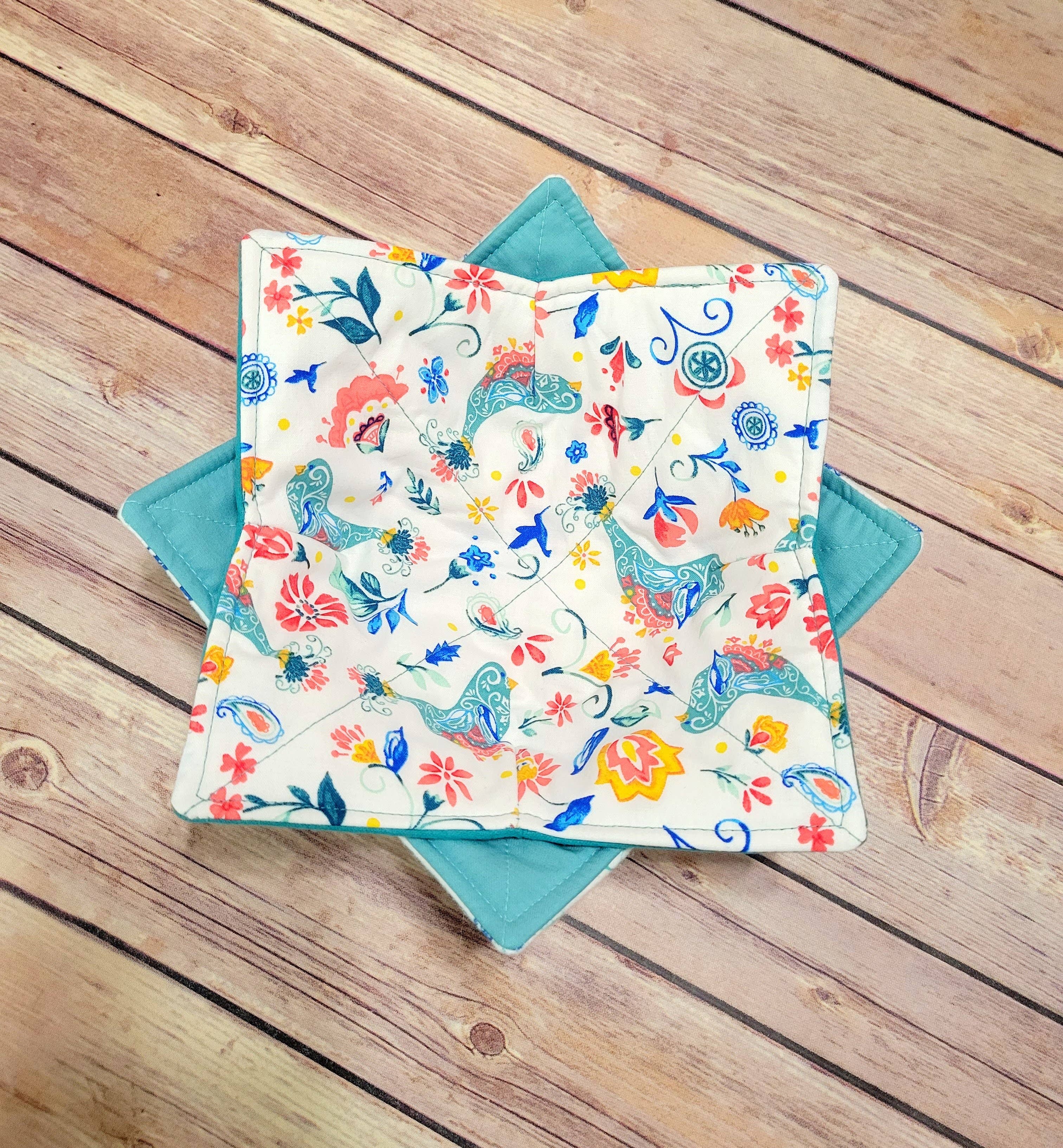 Burpie Bibs Boutique - Wholesale Oven Mitt/Pot Holder - Spring Bowl Cozy | Floral Hot Pad | Flower Flowers Bee Bees14