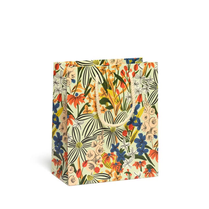 Red Cap Cards - Wholesale Gift Bag - Striped Florals gift bags