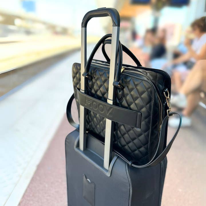 REMOVED BRAND - Vente Sac d'ordinateur – femme - Sac pour ordinateur portable pour femme, extérieur luxueux à motif de losange2