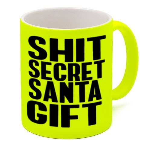 Cheeky Chops Cards & Wanky Candles – wholesale Coffee mug – Secret Santa Mug, Funny Neon Mug Shit secret santa gift