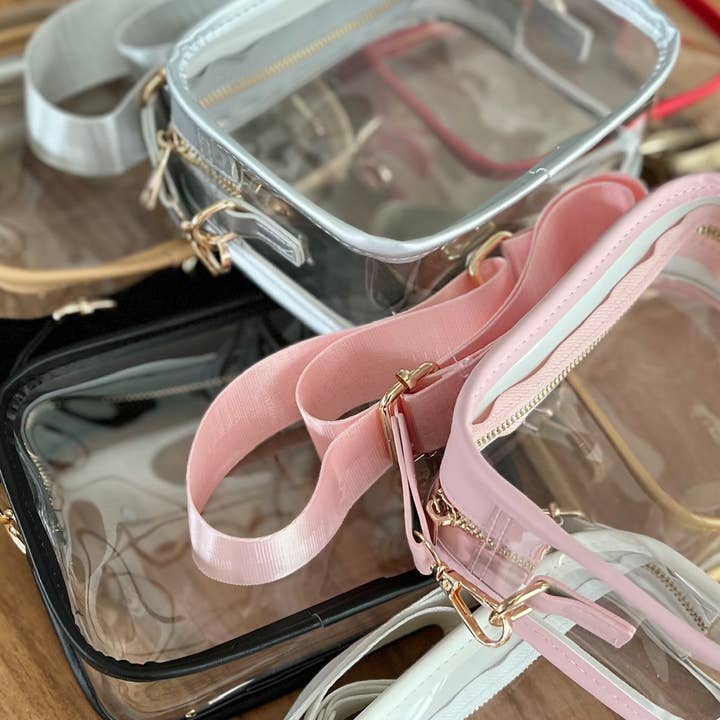 Palmy Pineapple - Wholesale Crossbody Bag - Women's - Clear Game Day Stadium Approved Shoulder Bag With Strap