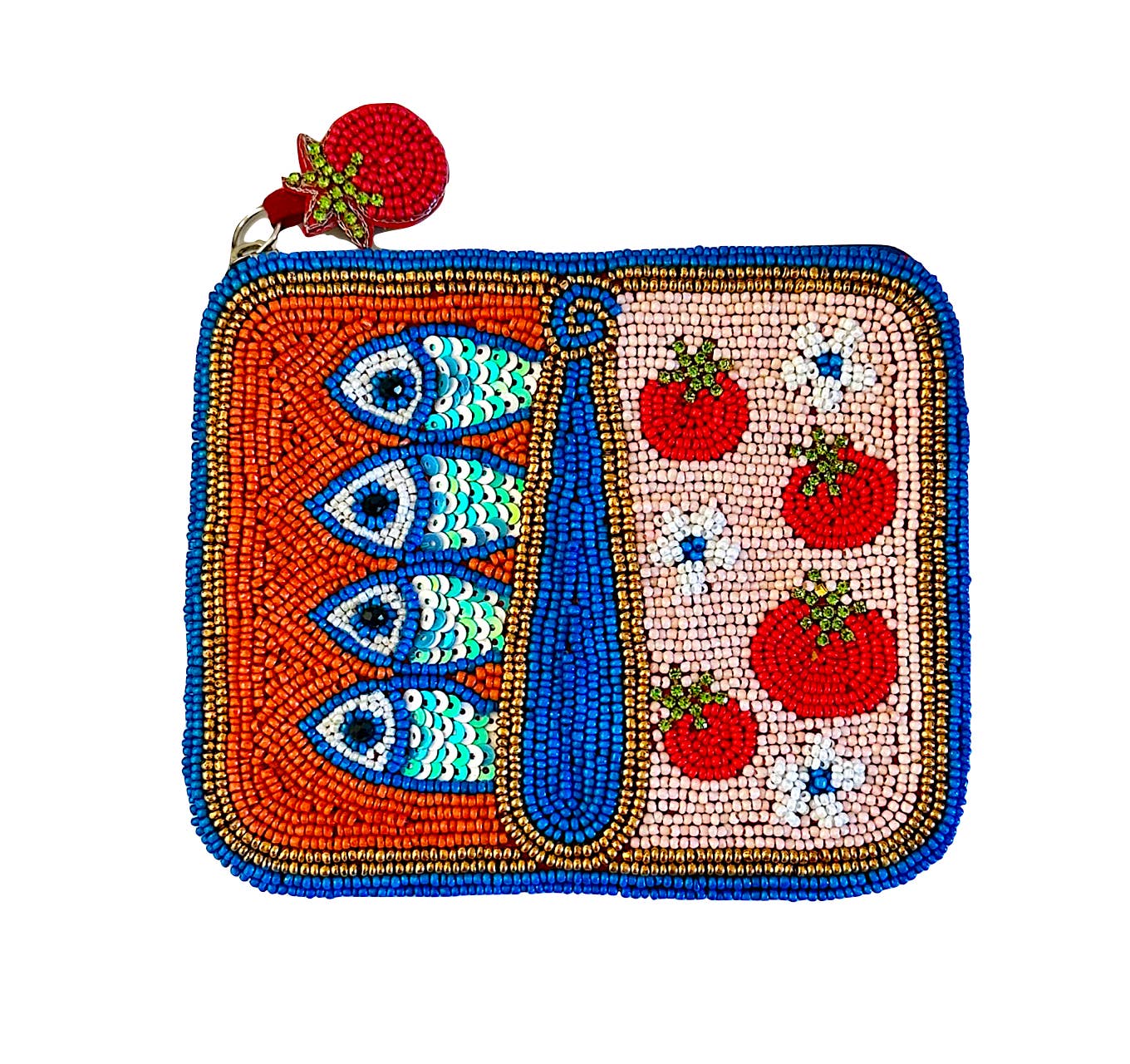 Lily Posh - Wholesale Coin Purse - Women's - Sardines in Tin Can Tomato Coin Purse, Beaded Bag Lily Posh