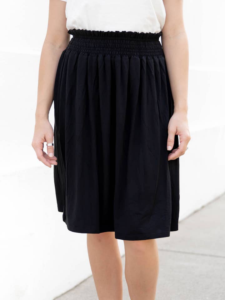 The Tracie Knee Length Skirt for wholesale by Tickled Teal
