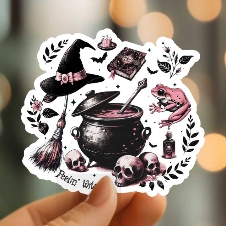 Adesivo in vinile Feelin Witchy per la vendita all'ingrosso da parte di Mystical Monkey Toes