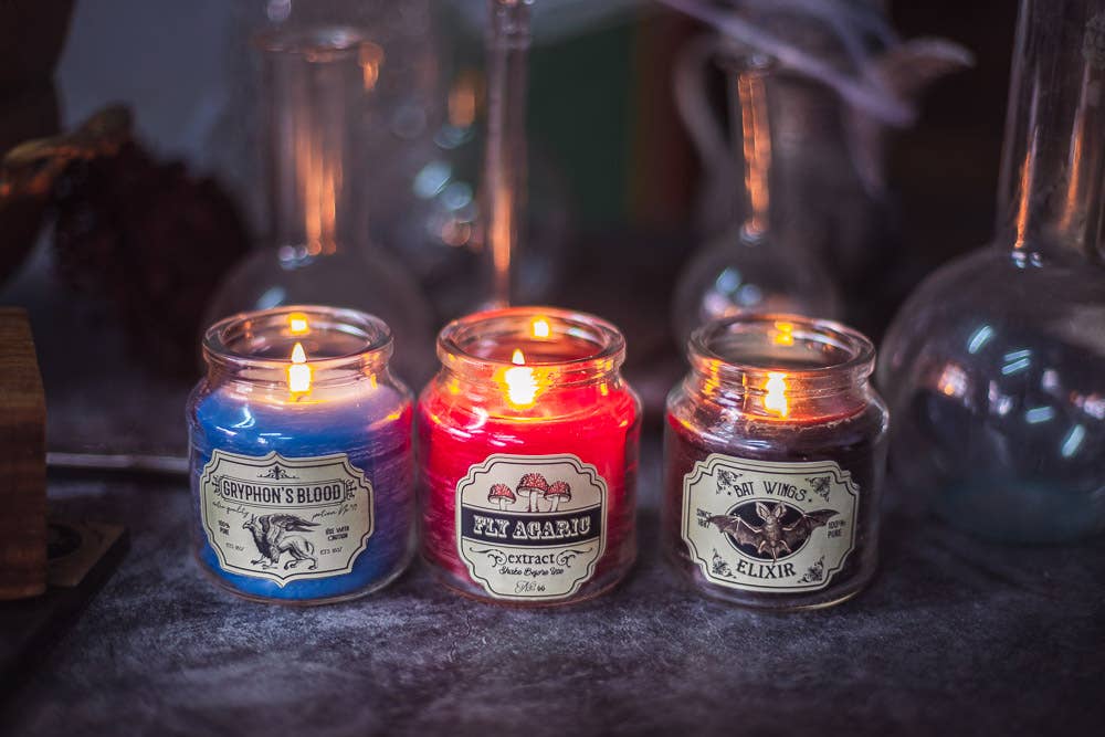 Costurero Real - Wholesale Jar/Filled Candle - Halloween Decor Potion Candle Apothecary Witch Mushrooms2