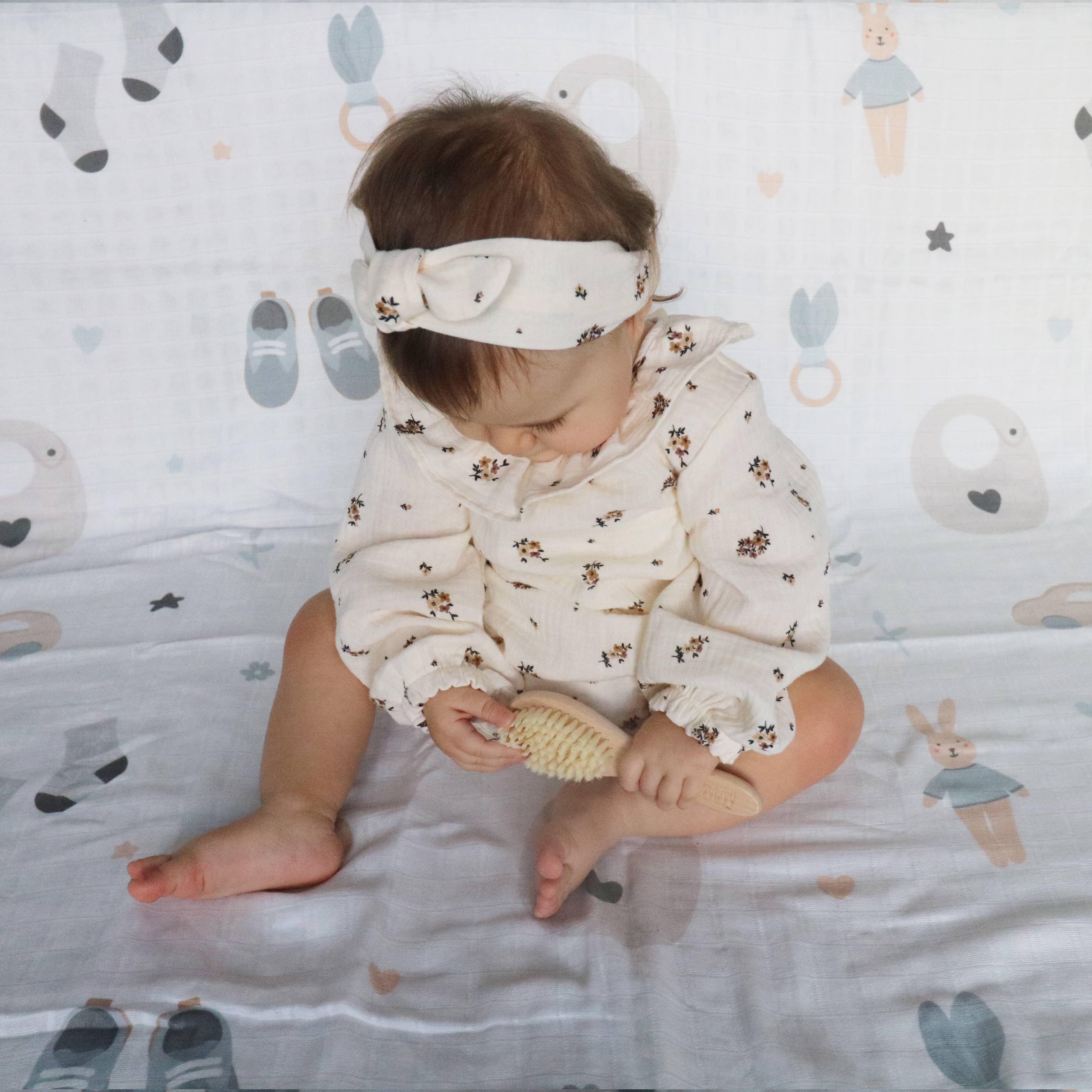 Petit Martin - Wholesale Bodysuit (Non-Footed) - Baby - CHOCOLATE FLOWER ROMPER7