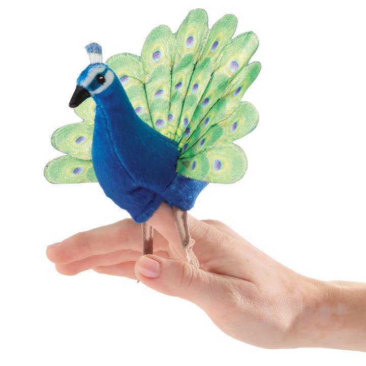 FOLKMANIS-PUPPETS - Wholesale Finger Puppet - Kids & Baby - Mini Peacock / Mini Peacock 8017 (VE 3), Folkmanis Finger Puppet3