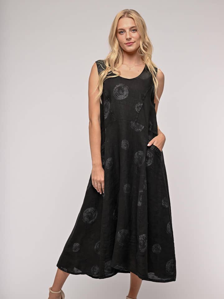 Franse linnen jurk Maxi voor wholesale door LINEN LUV