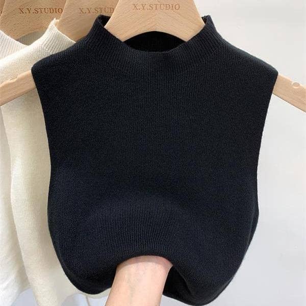 Hope & Sunshine - Wholesale Knit Top - Women's - Knit Vest Sleeveless Turtleneck Top3