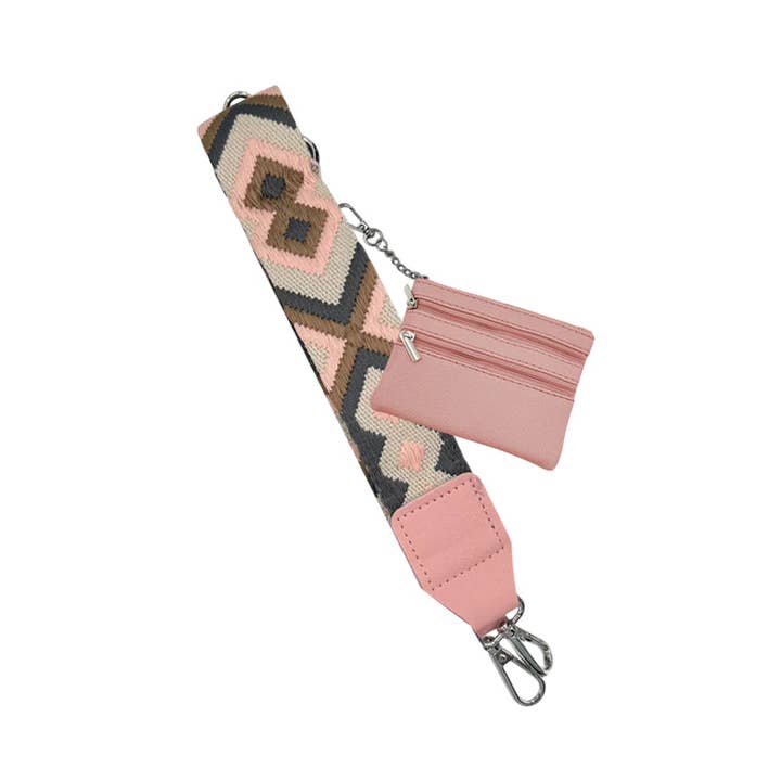 CG8844-25 Cell Phone Crossbody Lt Pink Brown for wholesale by Girlie Girl Originals