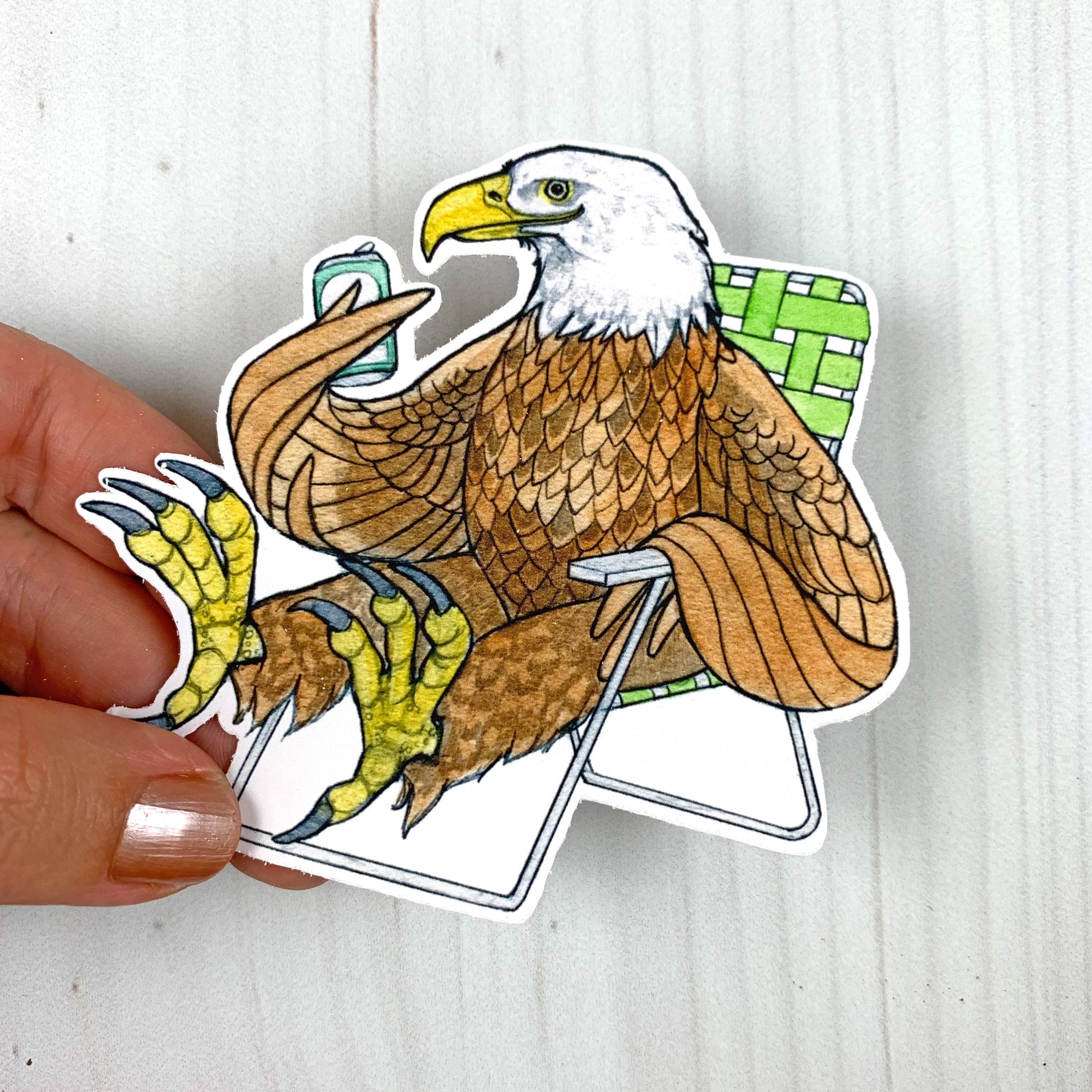 Sarah Draws Things - Wholesale Sticker - Eagle Beer Vinyl Sticker2