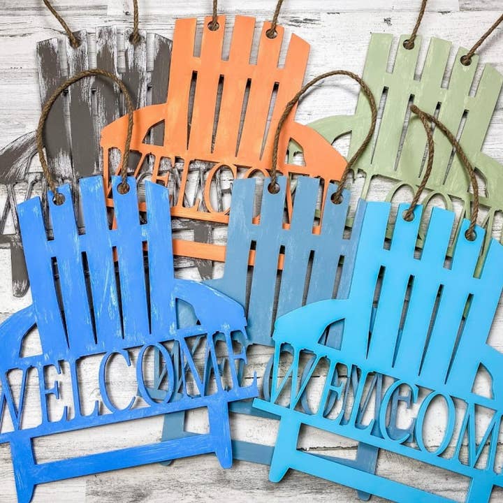 B-Cozy Home Decor - Wholesale Door Hanger - Welcome Beach Chair Door Hanger, Summer Door Decor, Wreath