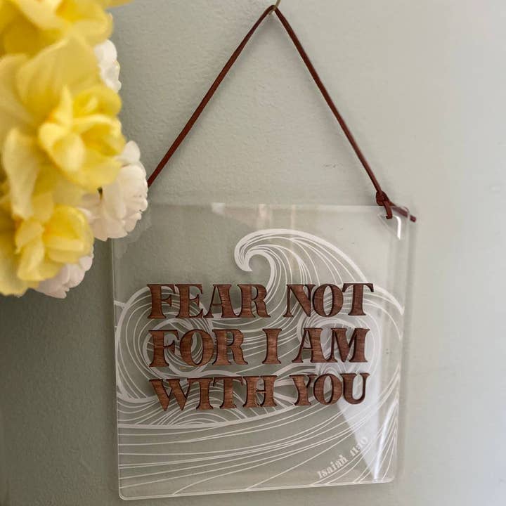Placa de pared Fear Not, I Am with you para venta al por mayor de Birch and tides
