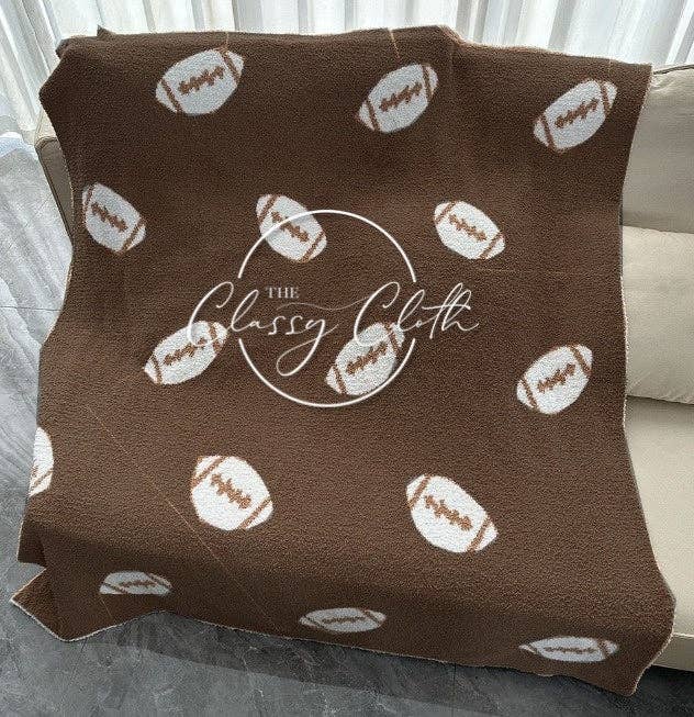 The Classy Cloth WS - Vente Plaids - Couverture de football de luxe - Marron foncé RTS5