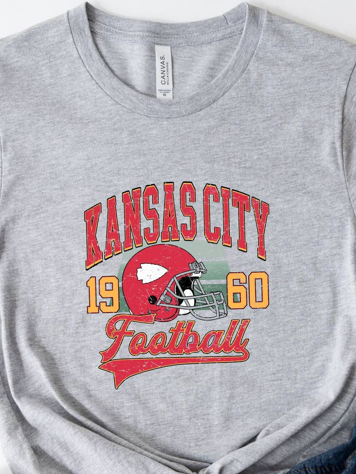 Unisex Football Tshirt for Kansas City Fans for wholesale by Midday USA