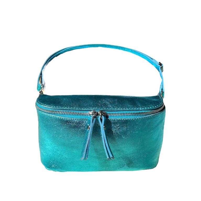 Chenson & Gorett - Wholesale Belt Bag - Women's - Leather Waist Bag with Metallic Effect for Women. Veranito4