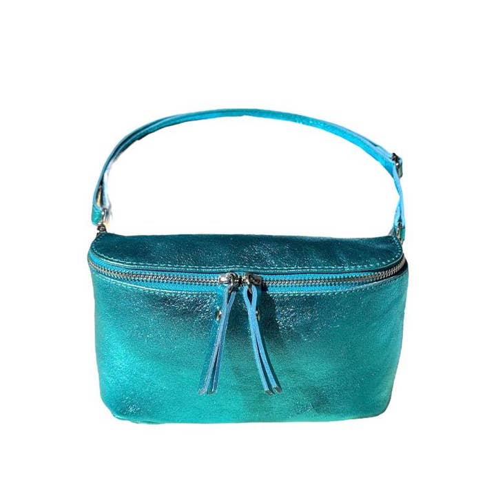Chenson & Gorett - Wholesale Belt Bag - Women's - Leather Waist Bag with Metallic Effect for Women. Veranito4