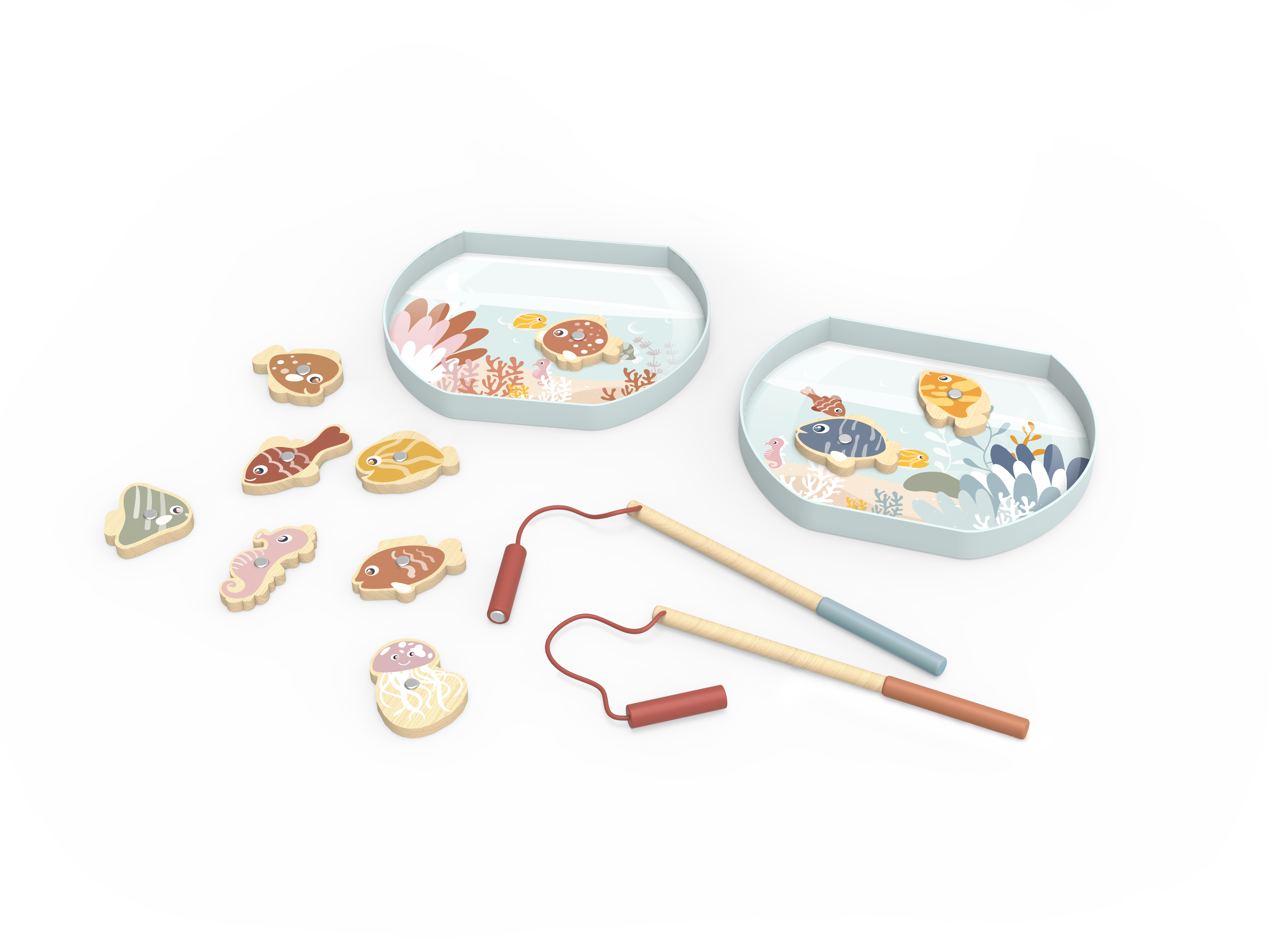 BTL Diffusion UK LTD – wholesale Wood toy – Child – Speedy Monkey Fishing Game1