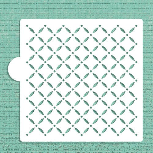 Pochoir pour biscuits et artisanat Swiss Dot Lattice pour la vente par Designer Stencils