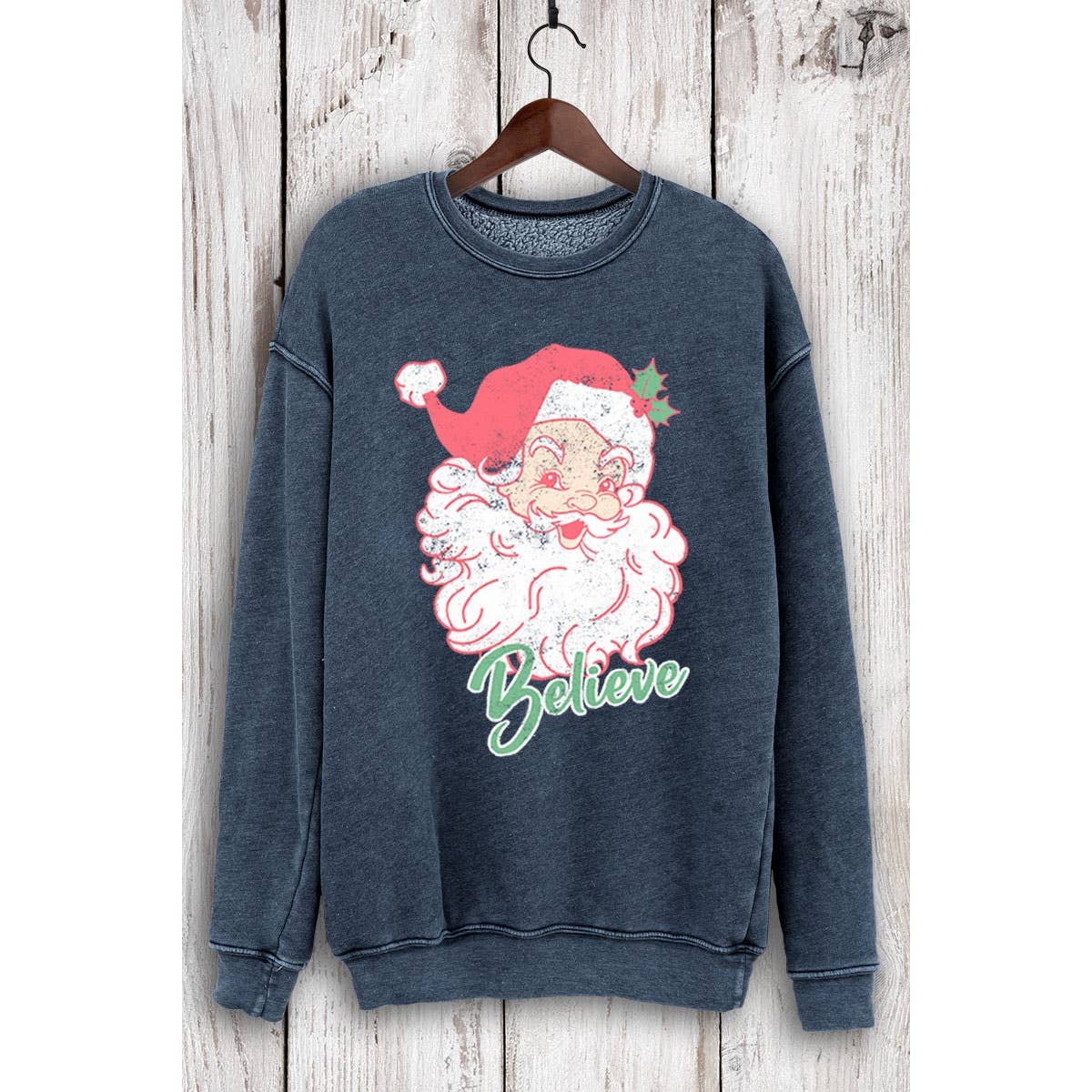 HRTandLUV - Wholesale Sweatshirt - Women's - BELIEVE SANTA MINERAL SWEATSHIRTS4