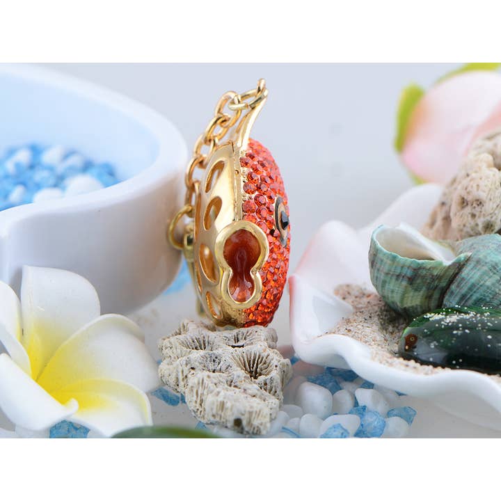 AK Brand – Großhandel Schlüsselanhänger – Damen – Swarovski Kristall Feueropal Engel Piranha Fisch Schlüsselbund