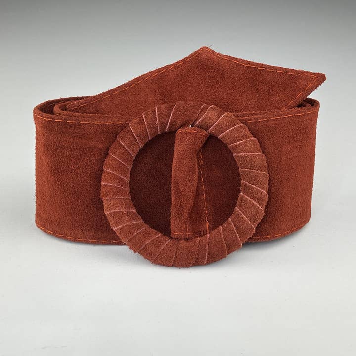 L'Emotion - Wholesale Belt - Women's - Wide Leather Belt with Tone-on-Tone Wrapped Round Buckle16