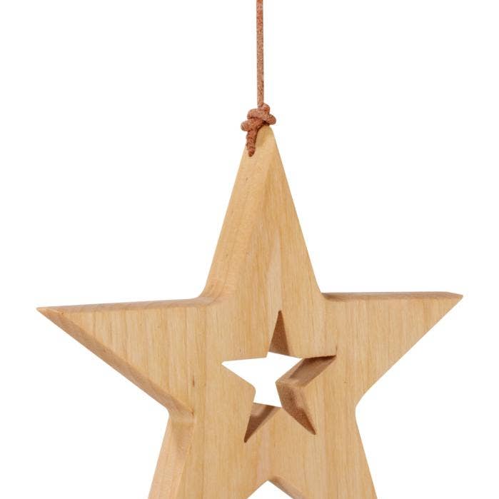 Dolfi - Wholesale Ornament - Star carved in wood0