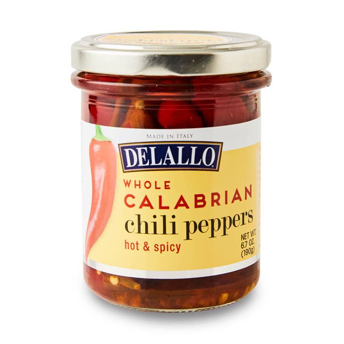 Whole Calabrian Chili Peppers for wholesale by Delallo