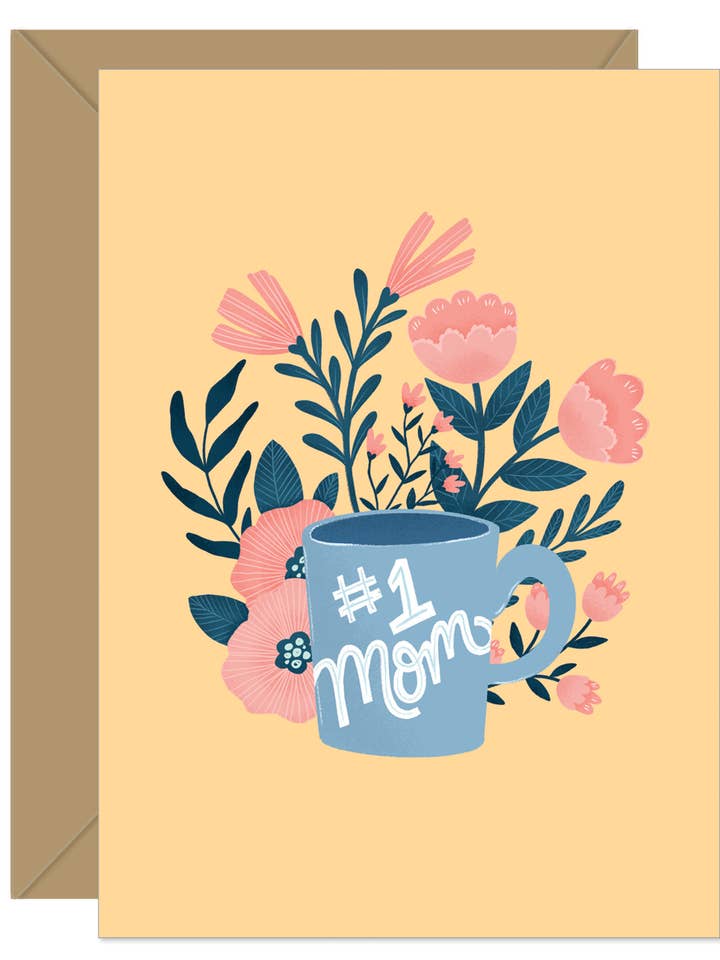 # 1 Mom Mok Moederdag Kaart voor wholesale door Hello Sweetie