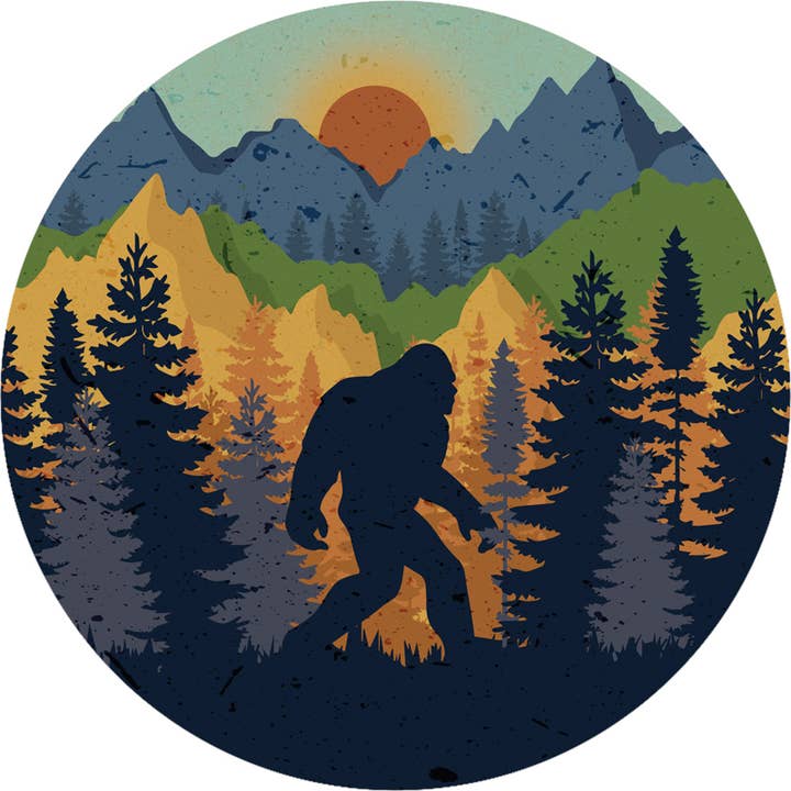 "Bigfoot" Round Car Coaster - Bulk for wholesale by Gift & Garden by Carson
