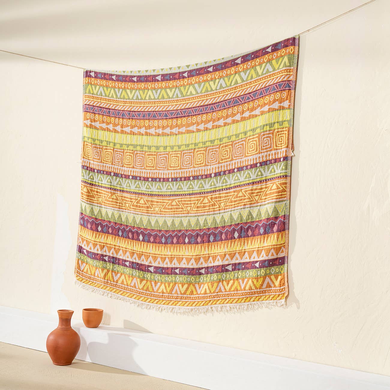 Kikoya – Engroshandel Tæppe – Kikoya 100% bomuld plaid til hjemmedekoration 130x170 cm i farmhouse-stil7